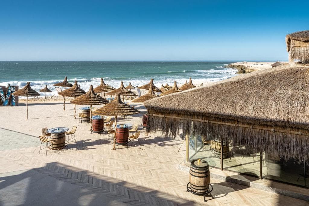 Beach bar avec vue sur l’océan au Tulum Beach Resort à Dakhla